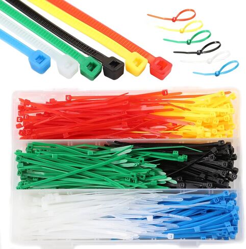 صغير 4 بوصة متعدد الألوان [ربطة كابل بسحاب] 480 قطعة ألوان متنوعة لوضع علامات على أرجل الدجاج أو لوازم إكليل شبكي ديكو باللون الوردي والأحمر والأرجواني والأصفر والأزرق والأخضر in Kuwait