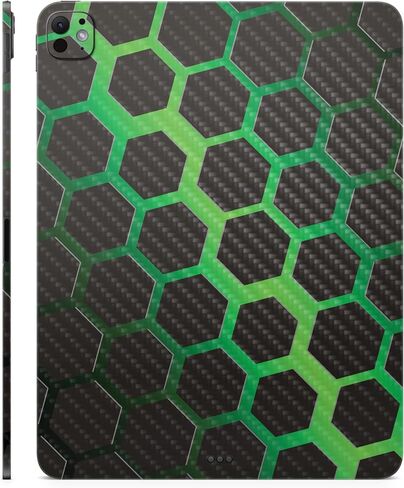 Carbon Fiber Tablet Skin Compatible with Apple iPad Pro 11 (M4) 2024 - Slant Stripes - Premium 3M Vinyl Protective Wrap Decal Cover - Easy to Apply | Crafted in The USA by MightySkins in Saudi Arabia