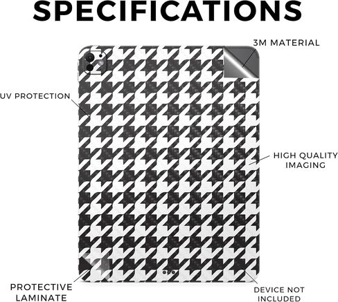 Carbon Fiber Tablet Skin Compatible with Apple iPad Pro 11 (M4) 2024 - Slant Stripes - Premium 3M Vinyl Protective Wrap Decal Cover - Easy to Apply | Crafted in The USA by MightySkins in Saudi Arabia