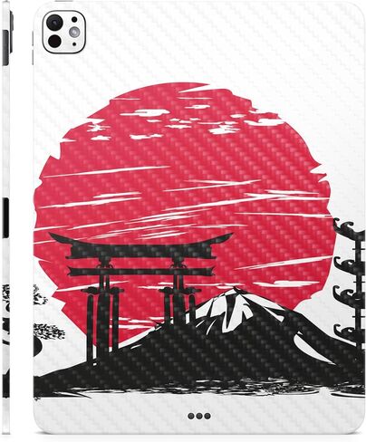 Carbon Fiber Tablet Skin Compatible with Apple iPad Pro 11 (M4) 2024 - Slant Stripes - Premium 3M Vinyl Protective Wrap Decal Cover - Easy to Apply | Crafted in The USA by MightySkins in Saudi Arabia