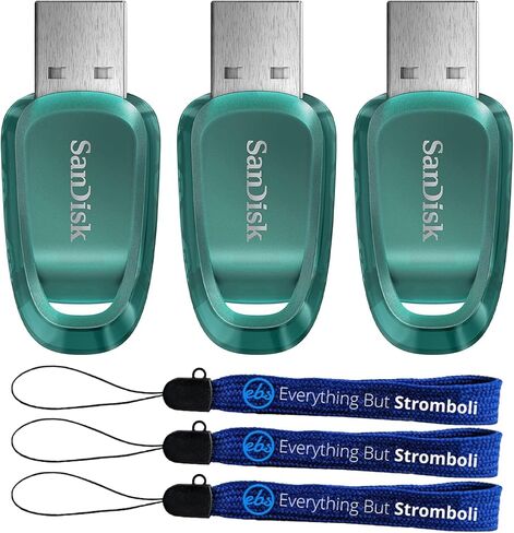 SanDisk Ultra Eco (3 عبوات) محرك أقراص فلاش USB سعة 64 جيجابايت 3.2 Gen 1 USB-A محرك إبهام من المواد المعاد تدويرها لأجهزة الكمبيوتر وأجهزة الكمبيوتر المحمولة، حزمة 100 ميجابايت/ثانية SDCZ96-064G-G46 مع (3) كل شيء ما عدا حبال سترومبولي in Saudi Arabia