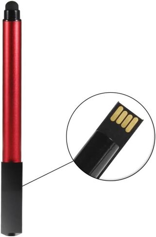 محرك فلاش USB لقلم حبر جاف أحمر سعة 32 جيجابايت، محركات أقراص فلاش USB 2.0 متعددة الوظائف على شكل قلم، عصا ذاكرة محمولة مفتاح قلم اللمس محرك أقراص USB أفضل هدية (32G أحمر) in Saudi Arabia