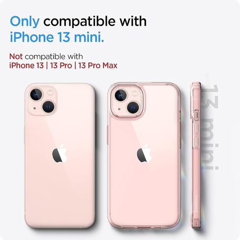 Spigen Ultra Hybrid [Anti-Yellowing Technology] Designed for iPhone 13 Mini Case (2021) - Crystal Clear in Saudi Arabia