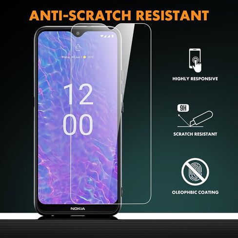 حافظة هاتف Nokia C300 4G متوافقة مع ثاني أكسيد مع واقي شاشة، حافظة سيليكون ناعمة من مادة TPU مقاومة للصدمات ومضادة للانزلاق حافظة حماية للكاميرا غطاء نحيف لهاتف Nokia C300 4G، أسود in Saudi Arabia