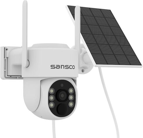 نظام كاميرا أمان SANSCO 2K يعمل بالبطارية الشمسية بدون أسلاك، ومسجل NVR 10 قنوات مع محرك أقراص ثابتة سعة 500 جيجابايت، (4) كاميرا تكبير قابلة للإمالة خارجية بدقة 4 ميجابكسل مع لوحة شمسية، صوت ثنائي الاتجاه، وصول عن بعد in Kuwait