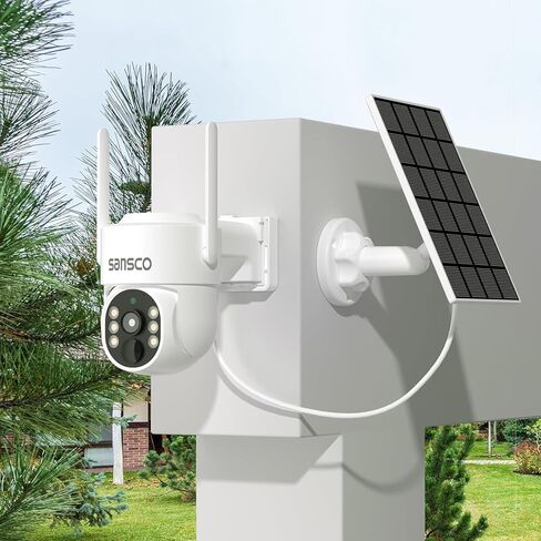 نظام كاميرا أمان SANSCO 2K يعمل بالبطارية الشمسية بدون أسلاك، ومسجل NVR 10 قنوات مع محرك أقراص ثابتة سعة 500 جيجابايت، (4) كاميرا تكبير قابلة للإمالة خارجية بدقة 4 ميجابكسل مع لوحة شمسية، صوت ثنائي الاتجاه، وصول عن بعد in Kuwait