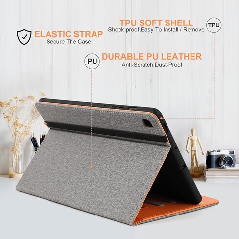 Case for Samsung Galaxy Tab S6 Lite 10.4 Inch 2022/2020 SM-P610/P613/P615/P619 Soft TPU Back Cover for Samsung Tab S6 Lite Case with Pen Holder,Black in Saudi Arabia