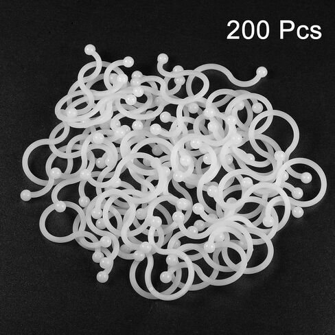 uxcell Twist Lock Cable Wire Ties Nylon U Shape Save Place 14.2mm Dia White 200pcs in Saudi Arabia
