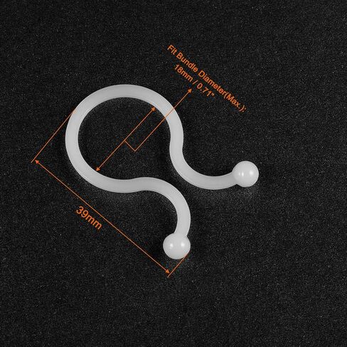 uxcell Twist Lock Cable Wire Ties Nylon U Shape Save Place 14.2mm Dia White 200pcs in Saudi Arabia