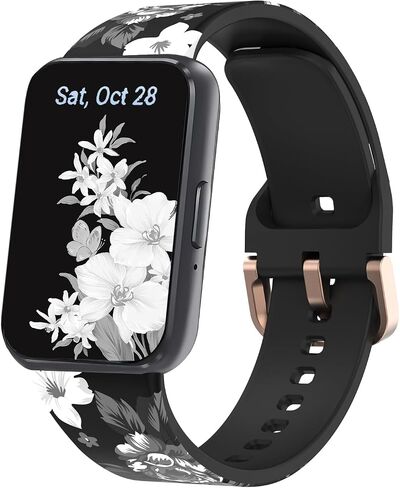 Printed Silicone Bands Compatible for Samsung Galaxy Fit 3, Pattern Replacement Sport Strap for Samsung Galaxy Fit 3 SM-R390 Women Men in Saudi Arabia