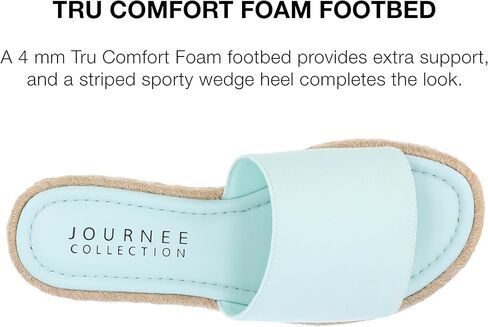 صندل نسائي من Journee Collection بكعب عريض ومضفر وكعب عريض مفتوح ومستدير عند أصابع القدم سهل الارتداء من النيوبرين روزي in Saudi Arabia