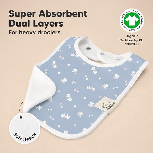KeaBabies 8-Pack Baby Bibs for Boy, Girl and 5-Pack Burp Cloths for Baby Boys and Girls - Drool Bibs for Baby Girl, Boy, Toddler, Infant Bibs - Ultra Absorbent Burping Cloth, Burp Clothes in Saudi Arabia