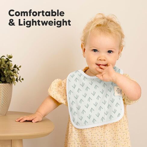 KeaBabies 8-Pack Baby Bibs for Boy, Girl and 5-Pack Burp Cloths for Baby Boys and Girls - Drool Bibs for Baby Girl, Boy, Toddler, Infant Bibs - Ultra Absorbent Burping Cloth, Burp Clothes in Saudi Arabia