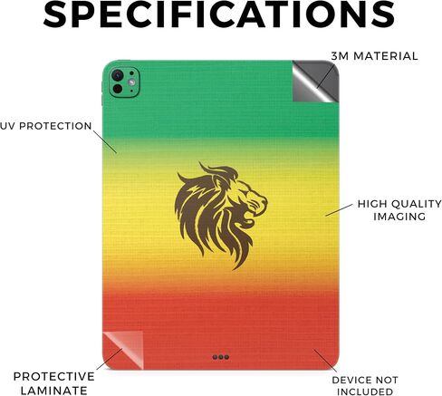 Carbon Fiber Skin Compatible with Apple iPad Pro 11 (M4) 2024 - Angry Ripple - Premium 3M Vinyl Protective Wrap Decal Cover - Easy to Apply | Crafted in The USA by MightySkins in Saudi Arabia