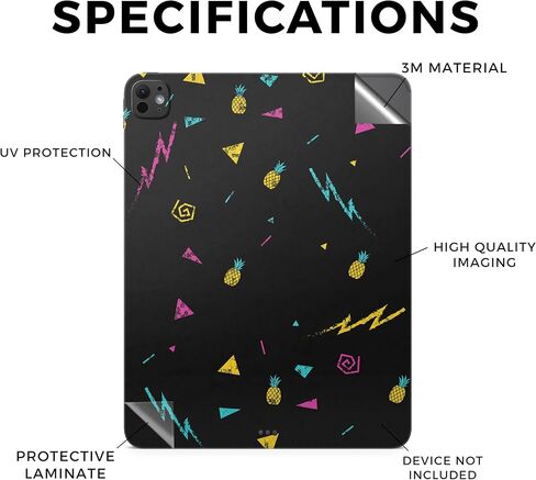 Carbon Fiber Skin Compatible with Apple iPad Pro 11 (M4) 2024 - Angry Ripple - Premium 3M Vinyl Protective Wrap Decal Cover - Easy to Apply | Crafted in The USA by MightySkins in Saudi Arabia