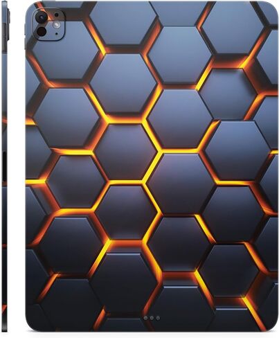 Carbon Fiber Skin Compatible with Apple iPad Pro 11 (M4) 2024 - Angry Ripple - Premium 3M Vinyl Protective Wrap Decal Cover - Easy to Apply | Crafted in The USA by MightySkins in Saudi Arabia