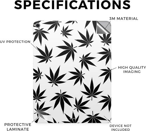 Carbon Fiber Tablet Skin Compatible with Apple iPad Air 13 (M2) 2024 - Cannabis Culture - Premium 3M Vinyl Protective Wrap Decal Cover - Easy to Apply | Crafted in The USA by MightySkins in Saudi Arabia