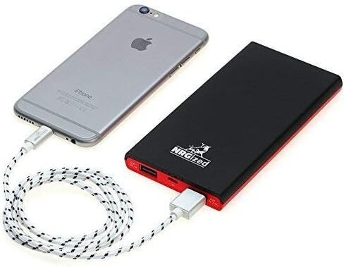 كابل USB NRGPower Premium بطول 3 أقدام من النايلون مع موصل Lightning [معتمد من Apple MFi] لهواتف iPhone 6s Plus / 6 Plus وiPad Pro وAir 2 والمزيد (شريط أزرق) in Kuwait