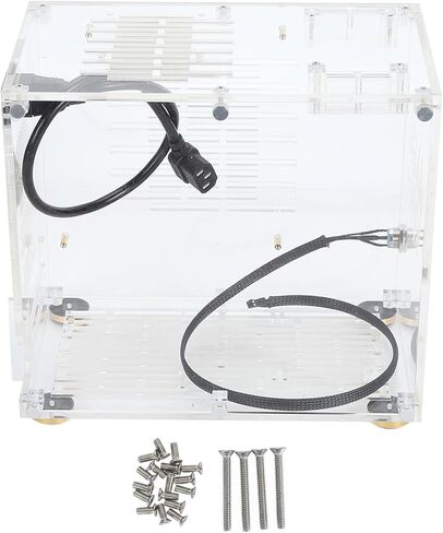 حافظة Mini ITX من الأكريليك الشفاف، حافظة كمبيوتر صغيرة، حافظة كمبيوتر Mini ITX مع تدفق هواء ممتاز لمبرد وحدة المعالجة المركزية لبطاقة الرسومات على اللوحة الأم، إلخ in Saudi Arabia