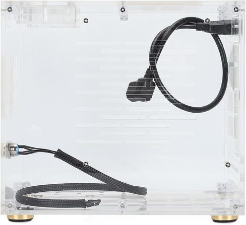 حافظة Mini ITX من الأكريليك الشفاف، حافظة كمبيوتر صغيرة، حافظة كمبيوتر Mini ITX مع تدفق هواء ممتاز لمبرد وحدة المعالجة المركزية لبطاقة الرسومات على اللوحة الأم، إلخ in Saudi Arabia