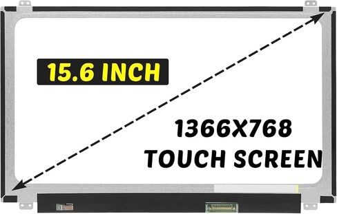بديل لشاشة Dell Inspiron 15 5543 5555 5565 LCD 5570 7548 5545 5547 5548 1366X768 15.6 بوصة 40 Pins 60 هرتز LED لوحة رقمية (لشاشة اللمس فقط) in Saudi Arabia