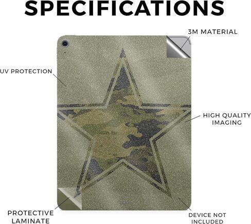 Carbon Fiber Tablet Skin Compatible with Apple iPad Air 13 (M2) 2024 - Antique Marble - Premium 3M Vinyl Protective Wrap Decal Cover - Easy to Apply | Crafted in The USA by MightySkins in Kuwait