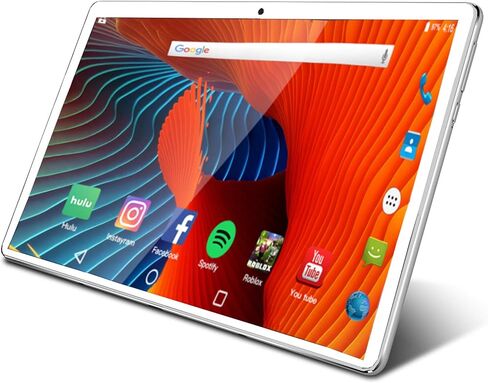 ZONKO Tablet 10 Inch Android 3G Phone Tablets with 32GB Storage Dual Sim Card 5MP Camera, WiFi, Bluetooth, GPS, Quad Core, HD Touchscreen, Support 3G Phone Call (Black) in Saudi Arabia