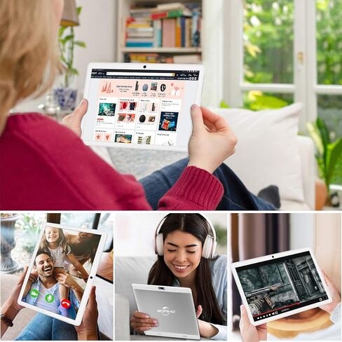 ZONKO Tablet 10 Inch Android 3G Phone Tablets with 32GB Storage Dual Sim Card 5MP Camera, WiFi, Bluetooth, GPS, Quad Core, HD Touchscreen, Support 3G Phone Call (Black) in Saudi Arabia