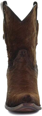 Corral Boots Womens Studded Round Toe Zippered Casual Boots Ankle Mid Heel 2-3" - Brown in Saudi Arabia