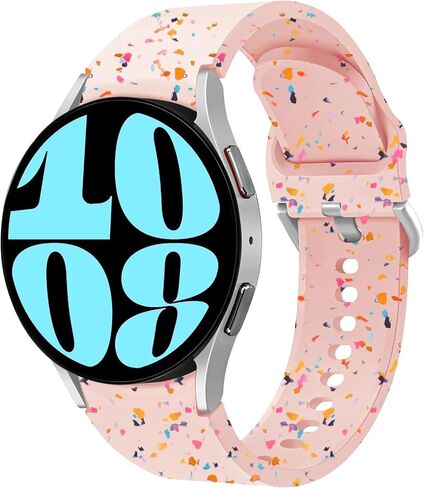 No Gap Bands Compatible for Samsung Galaxy Watch 7/FE/6/5/4 40mm 44mm/Watch 6 Classic 43mm 47mm/Watch 5 Pro 45mm/Watch 4 Classic 42mm 46mm,Soft Silicone Sports Strap Wristband Women Men in Saudi Arabia