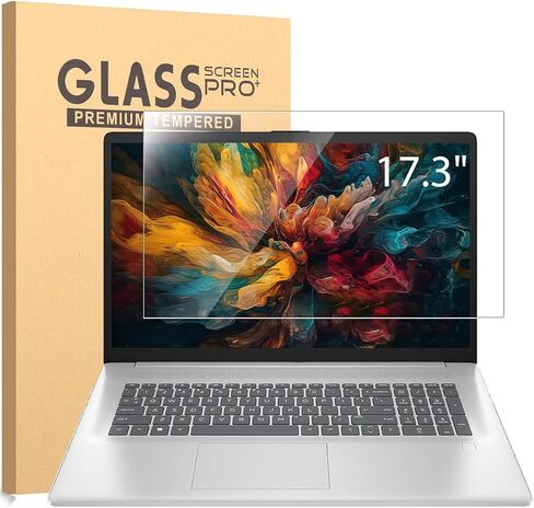 واقي شاشة من الزجاج المقسى لأجهزة الكمبيوتر المحمول HP/Dell/Sony/Samsung/Lenovo/Acer/MSI/Razer Blade/LG مقاس 17.3 بوصة بنسبة عرض إلى ارتفاع 16:9، شاشة فائقة الوضوح مضادة لبصمات الأصابع، بدون فقاعات. in Saudi Arabia