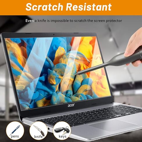واقي شاشة من الزجاج المقسى لأجهزة الكمبيوتر المحمول HP/Dell/Sony/Samsung/Lenovo/Acer/MSI/Razer Blade/LG مقاس 17.3 بوصة بنسبة عرض إلى ارتفاع 16:9، شاشة فائقة الوضوح مضادة لبصمات الأصابع، بدون فقاعات. in Saudi Arabia