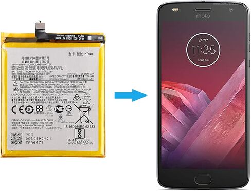 بطارية KR40 متوافقة مع Moto One Vision XT1970/One Action XT2013-4 P50 مع مجموعة أدوات الإصلاح in Kuwait