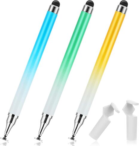 Dual-end Stylus Pens for Touch Screens, High Sensitivity Silicone Gel Stylus Pen 2-in-1 Stylus Pen Compatible for Smartphone and Tablets All Universal Touchscreen Devices(Blue+Pink+Purple) in Saudi Arabia