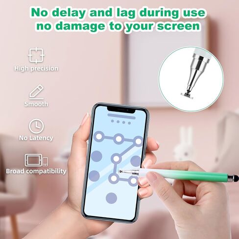 Dual-end Stylus Pens for Touch Screens, High Sensitivity Silicone Gel Stylus Pen 2-in-1 Stylus Pen Compatible for Smartphone and Tablets All Universal Touchscreen Devices(Blue+Pink+Purple) in Saudi Arabia