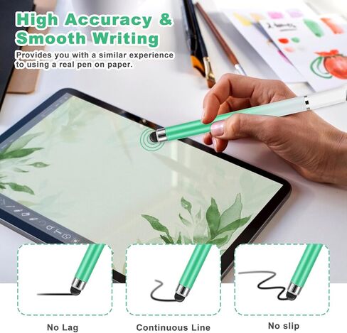 Dual-end Stylus Pens for Touch Screens, High Sensitivity Silicone Gel Stylus Pen 2-in-1 Stylus Pen Compatible for Smartphone and Tablets All Universal Touchscreen Devices(Blue+Pink+Purple) in Saudi Arabia