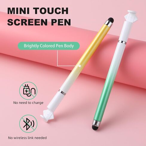 Dual-end Stylus Pens for Touch Screens, High Sensitivity Silicone Gel Stylus Pen 2-in-1 Stylus Pen Compatible for Smartphone and Tablets All Universal Touchscreen Devices(Blue+Pink+Purple) in Saudi Arabia