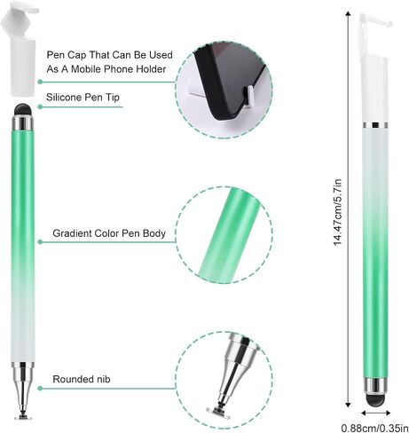 Dual-end Stylus Pens for Touch Screens, High Sensitivity Silicone Gel Stylus Pen 2-in-1 Stylus Pen Compatible for Smartphone and Tablets All Universal Touchscreen Devices(Blue+Pink+Purple) in Saudi Arabia