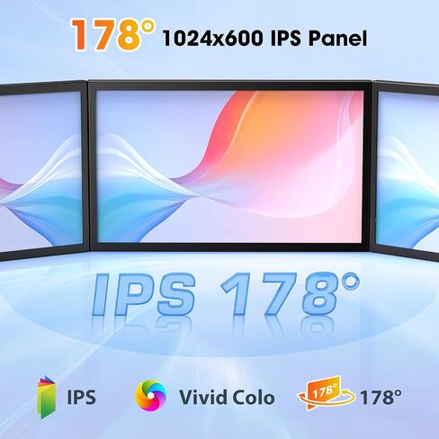 APROTII RasPi Screen, 7 inch 1024x600 IPS Portable Monitor, 5-Points Capacitive Touchscreen Display Mini HDMI Monitor for Laptop RasPi 4B 3B+3A+ & Banana Pi win7/8/10/11 & Game Consoles in Saudi Arabia