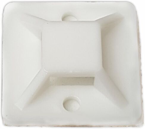 1.1" Cable Tie Mounts Self ADHESIVE Clips Base - 100 Pack - 30x30(mm) Premium Grade Strength (100 White Cable Tie Mounts) in Saudi Arabia
