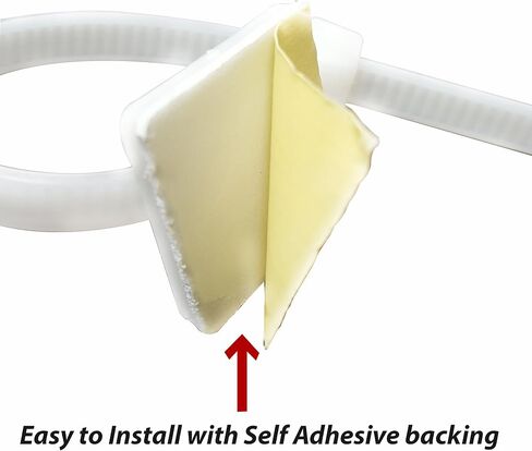 1.1" Cable Tie Mounts Self ADHESIVE Clips Base - 100 Pack - 30x30(mm) Premium Grade Strength (100 White Cable Tie Mounts) in Saudi Arabia