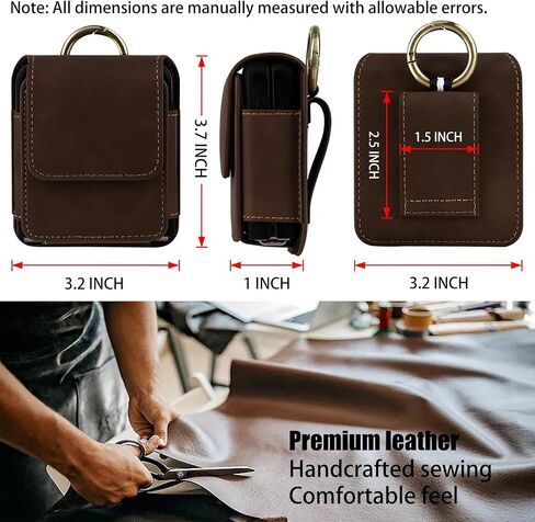 for Samsung Galaxy Z Flip 5/4/3 Phone Pouch Holster Belt Case, Leather Pouch with Belt Slot for Phone Holster Case for Motorola Razr Plus, for Moto Razr+ 2023, for Galaxy Z Flip 5/4/3/2 in Kuwait
