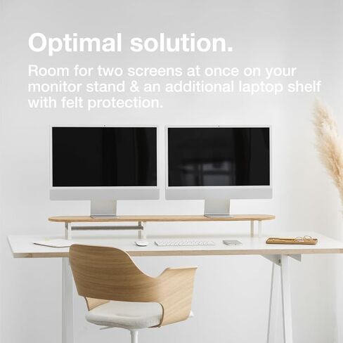 WOODCESSORIES - Phone Mount Monitor Stand Wood, iPhone Elevation Desk (White) in Saudi Arabia