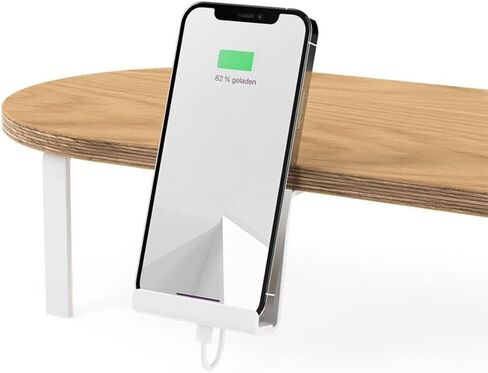 WOODCESSORIES - Phone Mount Monitor Stand Wood, iPhone Elevation Desk (White) in Saudi Arabia
