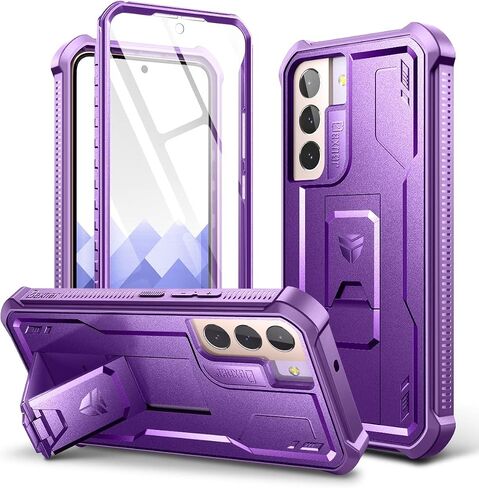 Dexnor for Samsung Galaxy S22 Case, [Built in Screen Protector and Kickstand] Heavy Duty Military Grade Protection Shockproof Protective Cover for Samsung Galaxy S22 5G,Army Green in Saudi Arabia