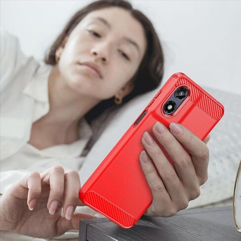 for Moto G Play 4G 2024 Case: with 2pcs Screen Protector Shock-Absorption Flexible TPU Rubber Protective Cover for Motorola Moto G Play 2024(Black) in Kuwait