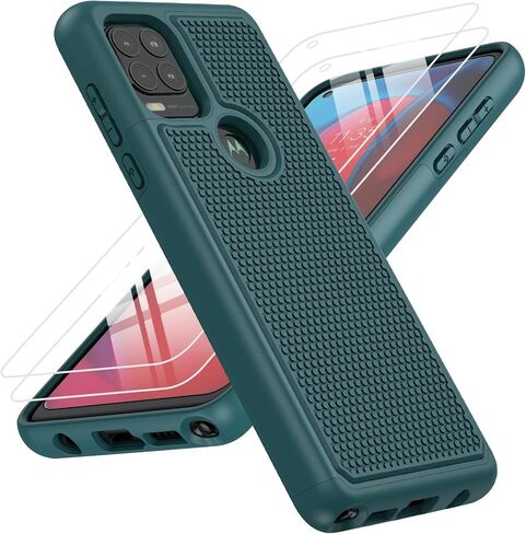 JXVM for Motorola Moto G Stylus 5G Case: Dual Layer Protective Heavy Duty Cell Phone Cover Shockproof Rugged with Non Slip Textured Back - Military Protection Bumper Tough - 6.8inch (Matte Black) in Saudi Arabia