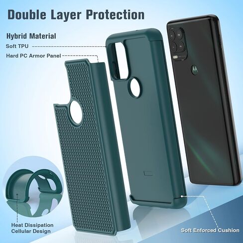 JXVM for Motorola Moto G Stylus 5G Case: Dual Layer Protective Heavy Duty Cell Phone Cover Shockproof Rugged with Non Slip Textured Back - Military Protection Bumper Tough - 6.8inch (Matte Black) in Saudi Arabia