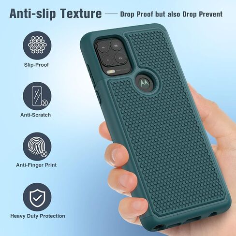 JXVM for Motorola Moto G Stylus 5G Case: Dual Layer Protective Heavy Duty Cell Phone Cover Shockproof Rugged with Non Slip Textured Back - Military Protection Bumper Tough - 6.8inch (Matte Black) in Saudi Arabia