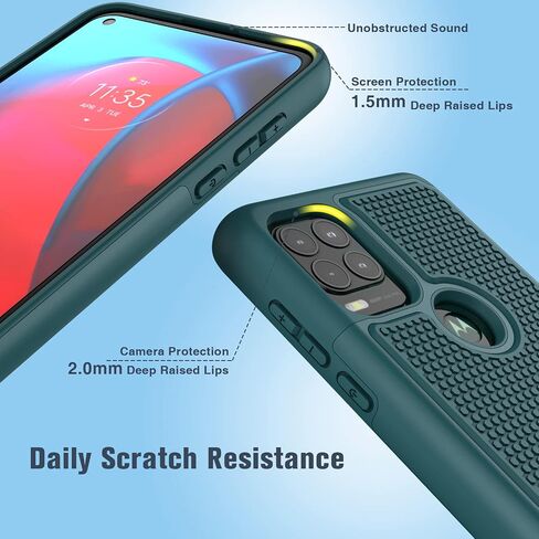 JXVM for Motorola Moto G Stylus 5G Case: Dual Layer Protective Heavy Duty Cell Phone Cover Shockproof Rugged with Non Slip Textured Back - Military Protection Bumper Tough - 6.8inch (Matte Black) in Saudi Arabia